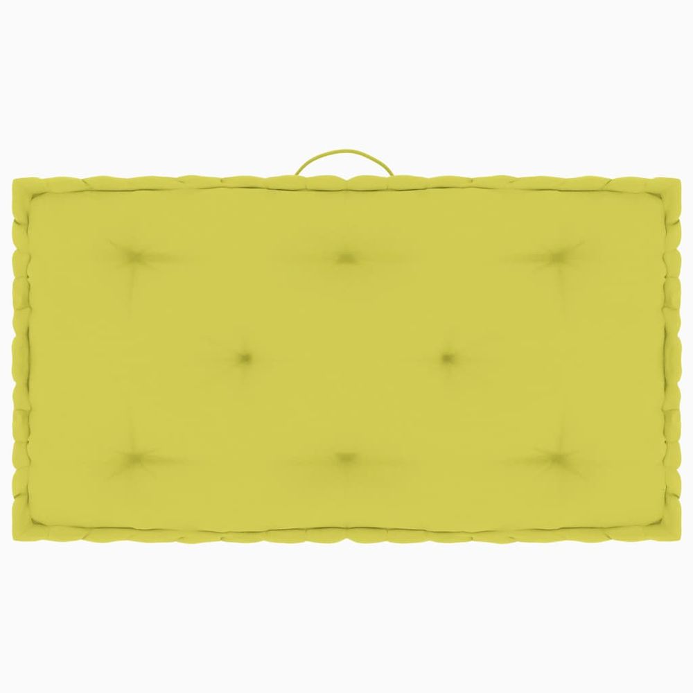 Vidaxl Podlahové podložky na paletový nábytok 4 ks jablkovo-zelené bavlna